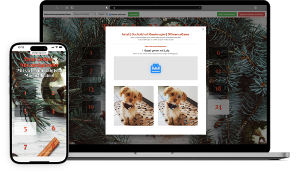 Online-Adventskalender in der Demo anschauen